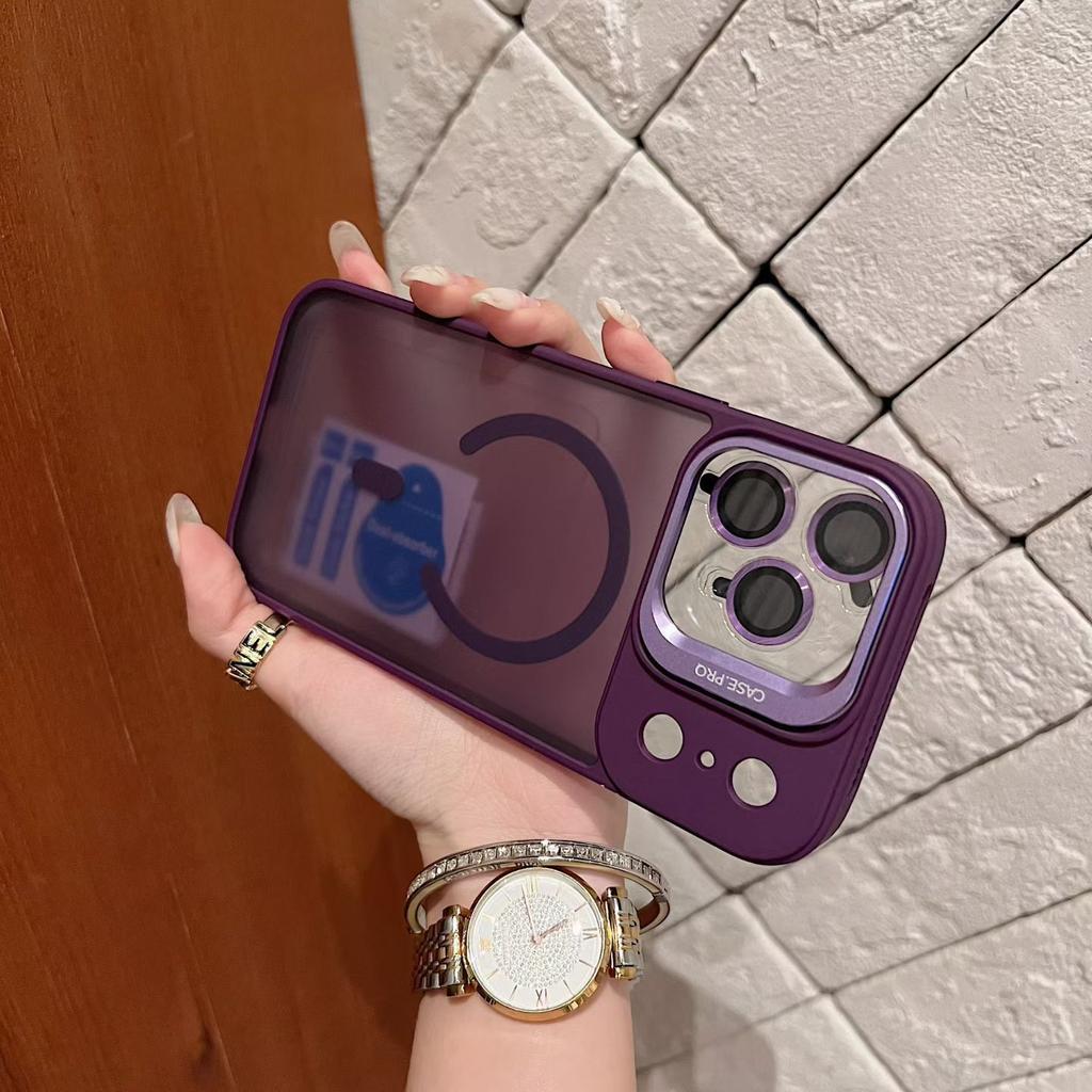 Applicable to iPhone18PROMAX magnetic mobile phone case Apple 17 lens holder skin matte protective case