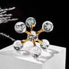 1Pc Crystal Geometric Molecular Ball Candle Holder Luxury Molecule Crystal Decorative Craft Ornament for Desktop Living Room