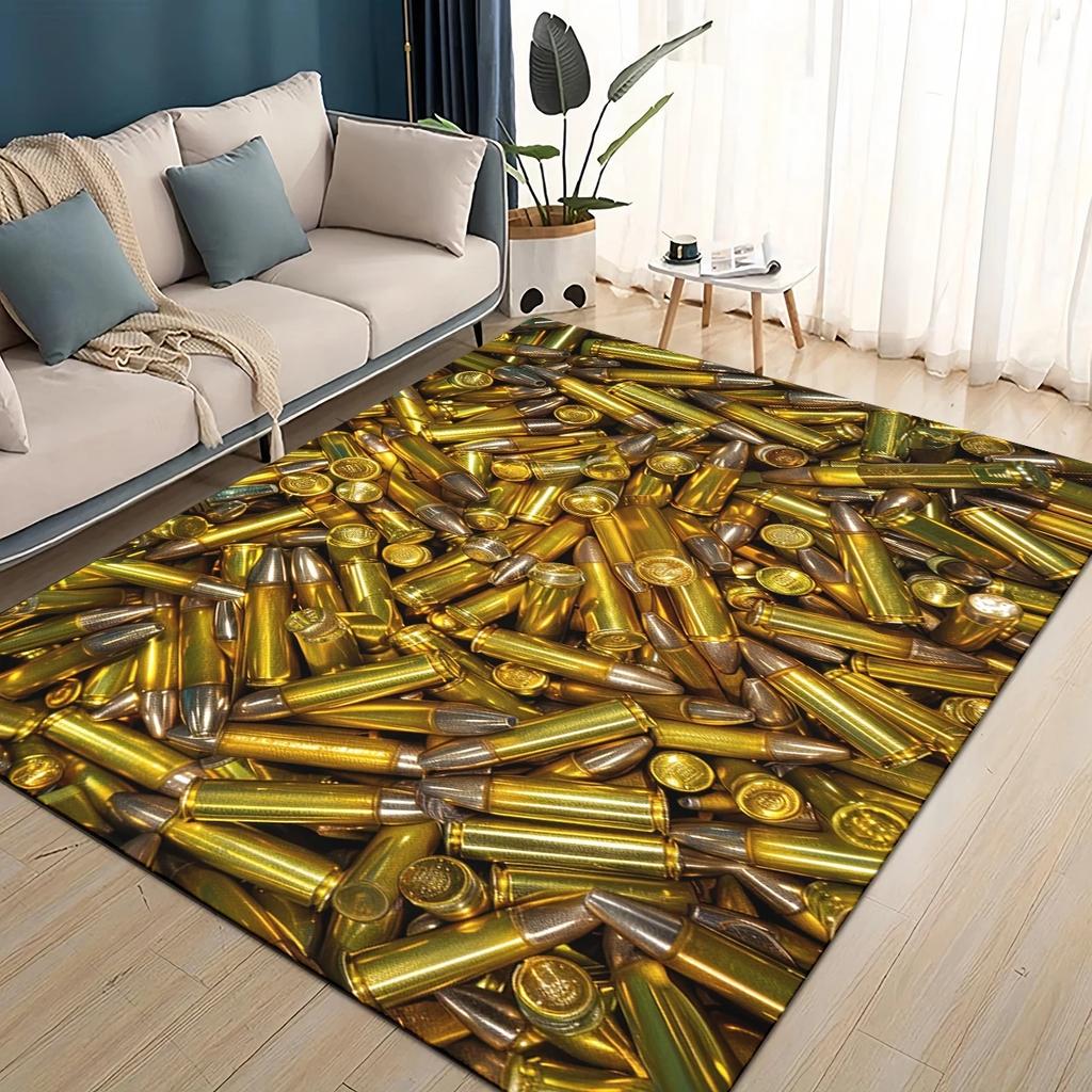 27 Arten Coole Verschiedene Arten von Pistolenkugeln Teppich für Wohnzimmer Schlafzimmer Haus Sofadekoration, Kinder Spielen Rutschfeste Bodenmatte
