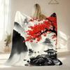 Japanische Bergdecke Weiche Flanell AC-Decke Leichte Sommer-Nickerchen-Decke Gemütliche Decke für Sofa Bett Reise Zuhause