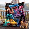 Coperta Calda in Flanella con Motivo Poppy Playtime, Coperta Leggera e Confortevole per Letto e Divano