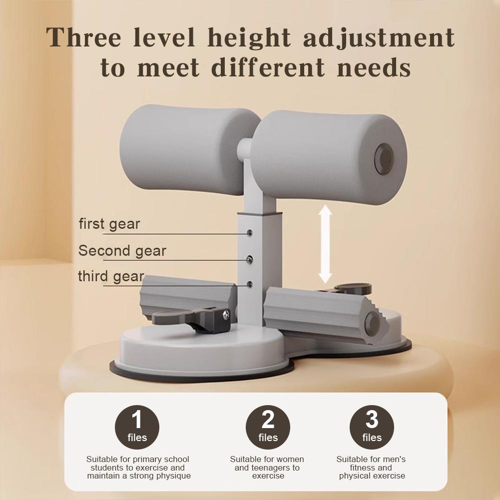 Sit Up Exercise Equipment with 2 Strong Suction Cups Adjustable Foot Holder Abs Master Assistant Device Portable Sit-up Aids