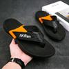 Flip-flops men's summer trend wears anti-odor and non-slip clips outside, black cool flip-flops, outdoor soft bottom sports