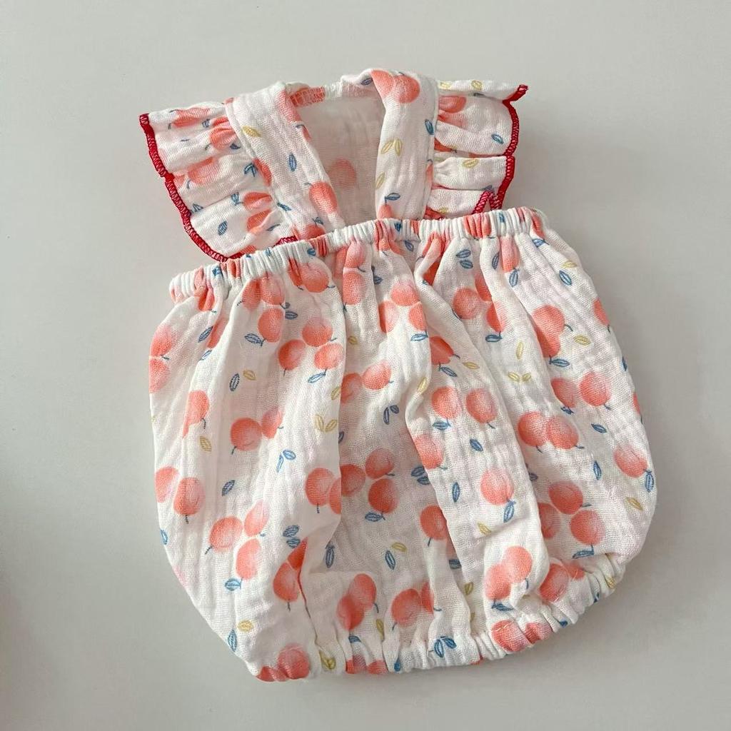 Sweet Pet Small Dog Dog Cat Clothes Spring and Summer Thin Cotton Yarn Flying Sleeve Skirt