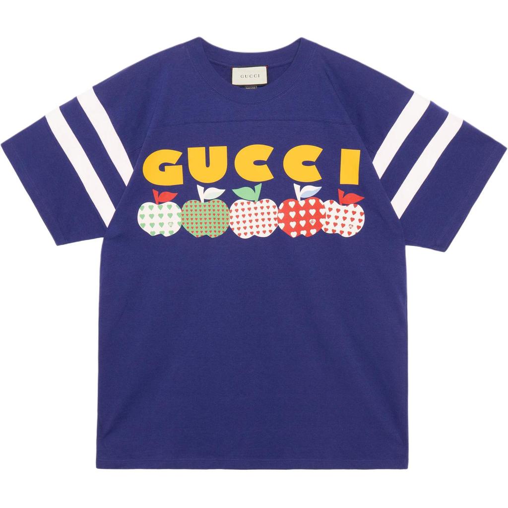 Gucci Valentine's Day Special Collection FW21 T Shirt Men's Blue 655459-XJDNF-4409