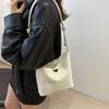Stylish Large Capacity Solid Color Casual Nylon Shoulder Bag For Everyday Use