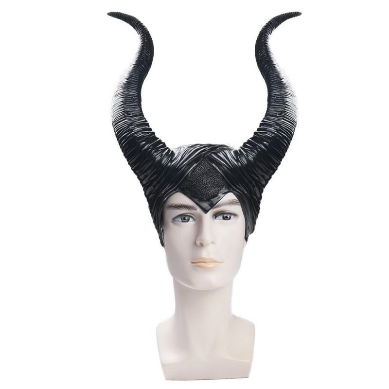 Sleeping Beauty Evil Queen Costume Accessory Horned Headpiece Mask Halloween Party Cosplay