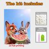Disney DIY Pearl Art Painting Zootopia Nick and Judy Home Wall Decoration Pearl Gem Painting Pictures Crafts Home Decoration