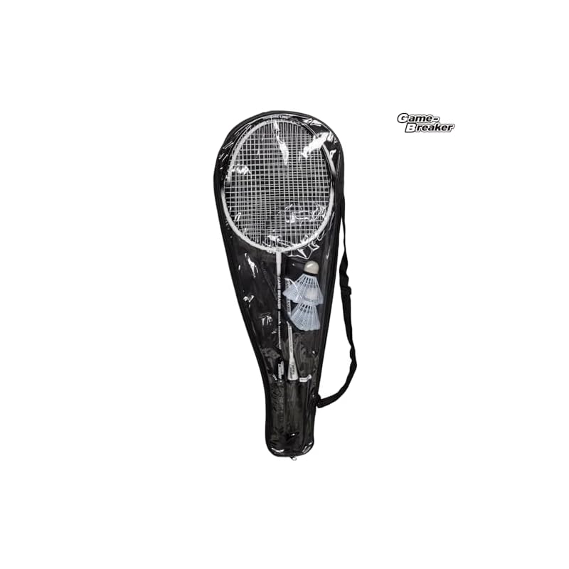 Onda Badminton Set: 2 Rackets, 2 Shuttlecocks, and Storage Case. Lightweight, suitable for beginners and practice. Available in Black and White.