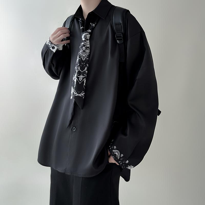 Camicia Uomo Primavera 2025 Camicie Trendy e Belle per Uomo Camicie Stile Hong Kong Alta Qualità Camicia per Coppia Maschile Comoda Camicia Streetwear