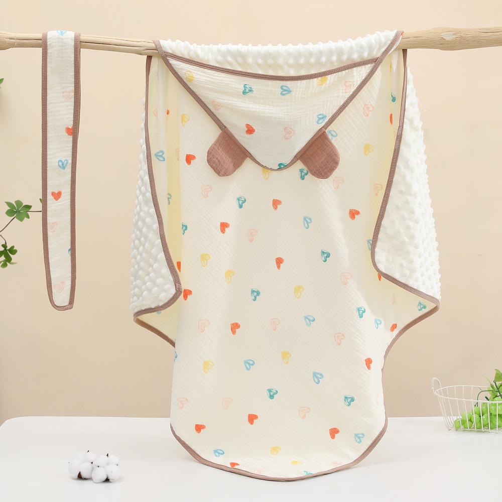 Newborn Lightweight Baby Blanket: Anti-Startle Bean Velvet Quilt for Spring & Autumn