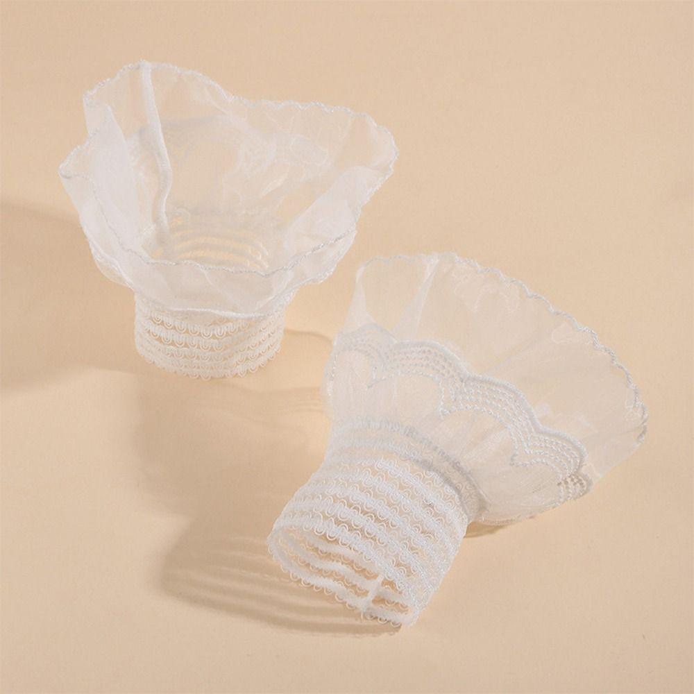Flower Lace Fake Cuffs Pleated False Cuff Sleeve Cute Horn Cuffs Decoration  Shirt Decoration
