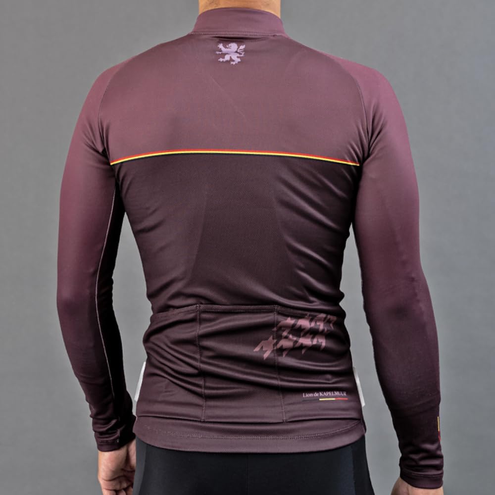 Light Warm Jersey Houndstooth Tip Maroon