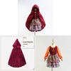 Costume da Ragazza Hocus Pocus per Halloween Bambini Cosplay con Stampa a Quadri per Bambine Piccole