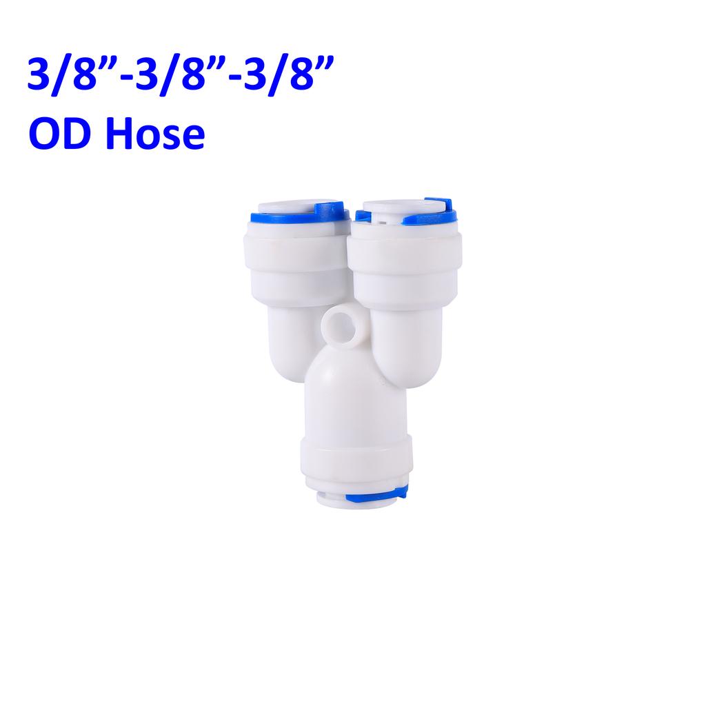 Reverse Osmosis Quick Coupling 1/4 3/8 Hose Connection Tee Y Connector 2 Way Equal Elbow Straight RO Water Plastic Pipe Fitting