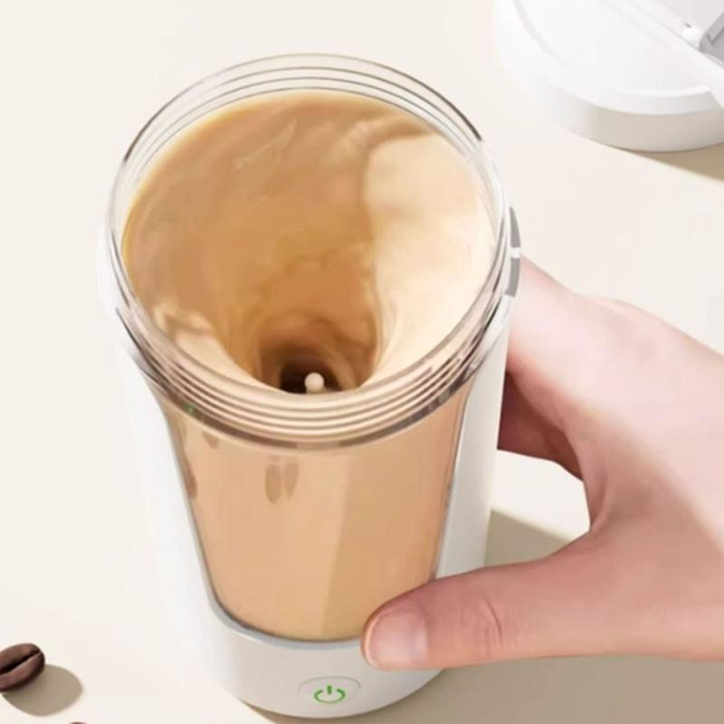 Taza Mezcladora Automática de 450ml Taza para Bebidas Antiderrames Batidora Casera Taza de Agua Giratoria Taza de Agitación Automática Taza para Café y Leche