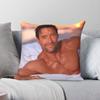 Hugh Jackman Relaxes Bed Pillowcase Polyester Linen Velvet Pattern Decorative Throw Pillow Case Sofa Seater Cushion Cover X