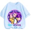 Fashion Trendy Fun 2026 67 Six Seven Crew Neck Tshirt 3-14Y Boys Girls Summer Cute Kawaii Cartoon Street Hot Outdoor Casual