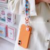 Universal Braided Mobile Phone Lanyard Strap Cute Cartoon Hanging Chain Ring Cord with Patch Wrist Strap Cell Phone Detachable