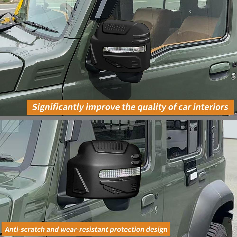 Seitenspiegelabdeckung für Suzuki Jimny 2019 2020 2021-2026 Rückspiegelkappe Zierleiste Exterieur Auto Zubehör Kohlefaser-Optik