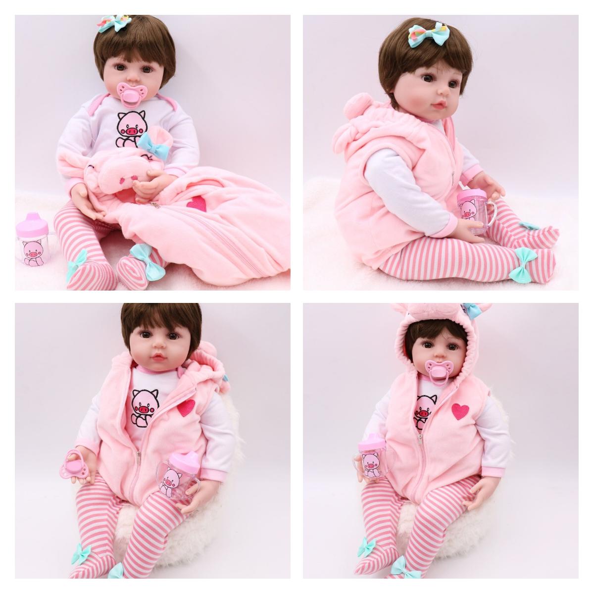 Кукла реборн BZDOLL Alive 47 см с телом из мягкой ткани (Мягкая силиконовая конечность) — фото 7