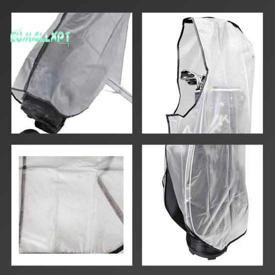 Copertura antipioggia pieghevole per sacca da golf - Impermeabile e antipolvere, copertura antipioggia trasparente in PVC, resistente, per golfisti donne uomini