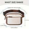Women's Leather Waist Bag Crossbody Bag Travel Waterproof Waist Bag Sports Wallet Pocket Unisex Bag