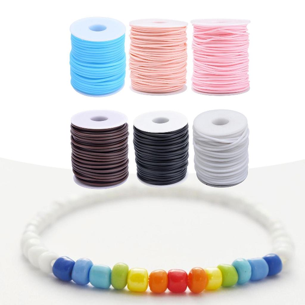 3 Rolls Knitters Cords Rubber Cords Hollow Pipe Flexible Stitch Keeping Cords