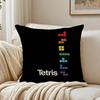 Housse de coussin taie d'oreiller Jeu de puzzle classique T-Tetris Anti-acariens Décoration de canapé de salon Coussin Chambre