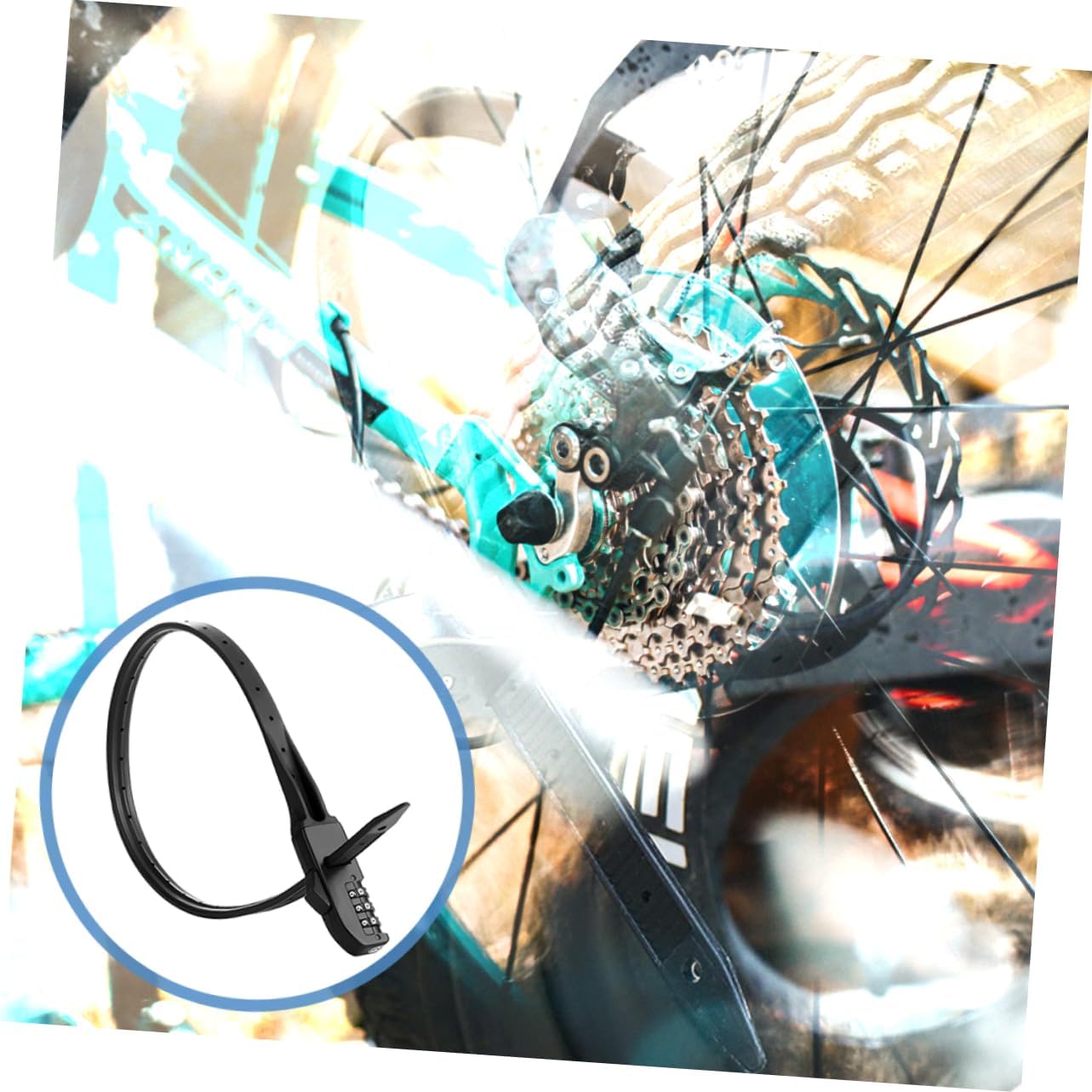 Кабельная стяжка Кодовый замок Металлический замок для велосипеда Замок для велосипеда — фото 7