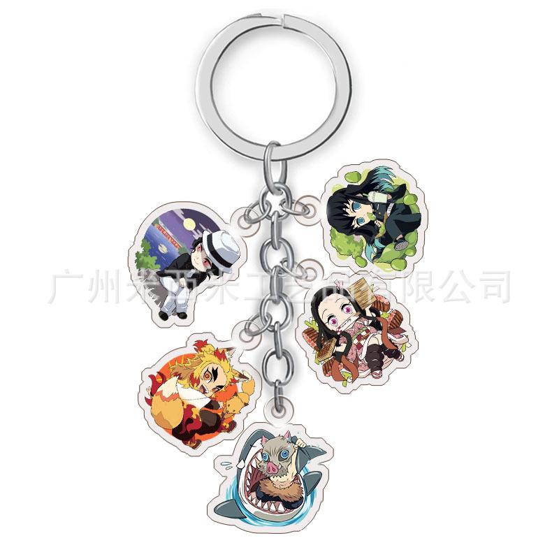 Anime Demon Slayer Acrylic Keychain Transparent Charm Manufacturer Direct Supply Multiple Styles Bulk Custom Beautiful Design