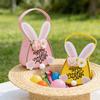 Oster-Tragetasche mit Henkeln Wiederverwendbare Osterhase-Geschenktasche mit Hasenohr und Blumen für Kinder Oster-Geburtstagsfeier Gastgeschenke