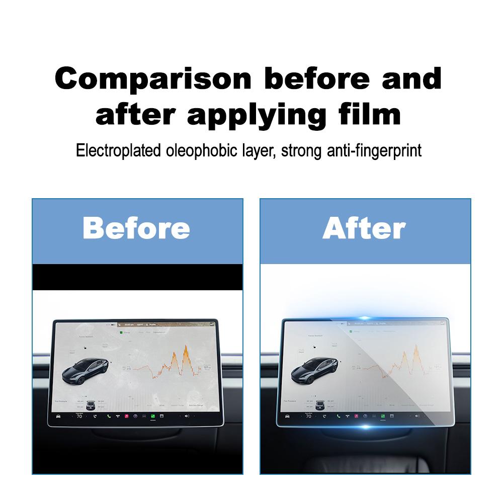 Tempered Glass Screen Protector for Tesla Model 3 2024-2026 Navigation Display Interior Accessory
