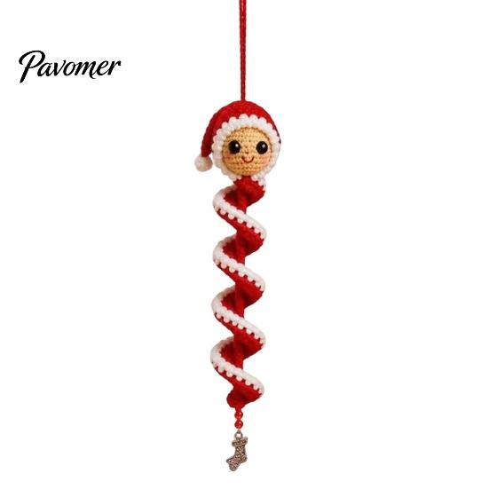 Set Fai da Te Addobbi per Albero di Natale Kit Uncinetto a Spirale, Pupazzo di Neve Babbo Natale Artigianato Ricordo Fatto a Mano Regalo per la Mamma Ornamento da Appendere Decorazione per Camino Sacco