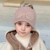 Teen Girls' Knitted Ponytail Beanie Hat Soft Warm Winter Cap with Ponytail Clip-Compatible Bow-Like Knot Lightweight Slouchy Visor Hats