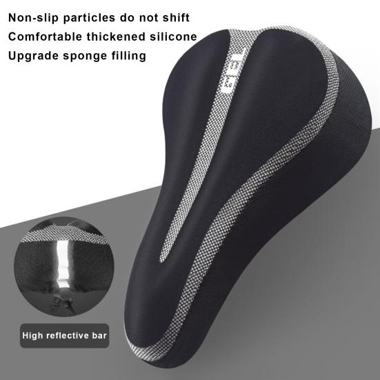 Pokrowiec na siodełko rowerowe Odporny na zużycie, antypoślizgowy Regulowana taśma mocująca Bezpieczny Uniwersalny Łatwy w montażu Pokrowiec na siodełko rowerowe