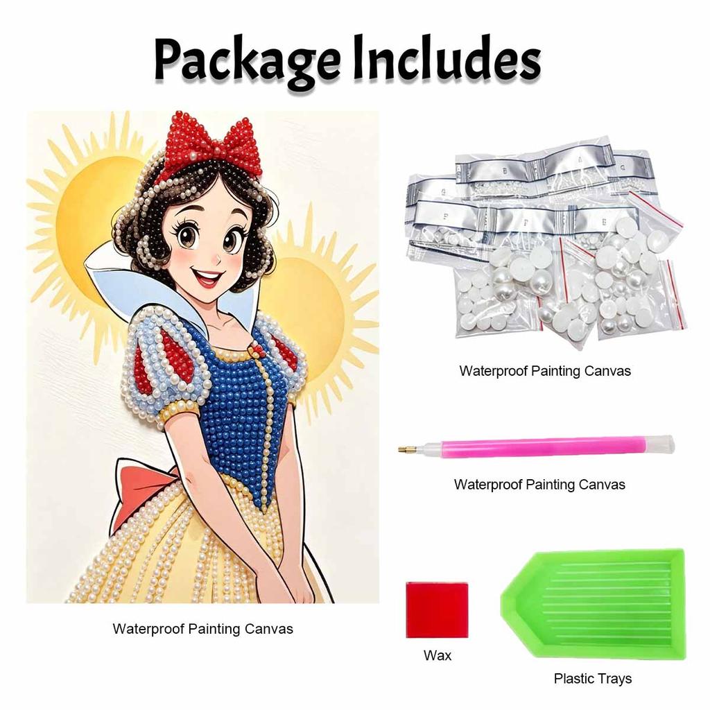 Disney Snow White pearl painting handmade diy pearl art painting simple living room hanging painting decoration