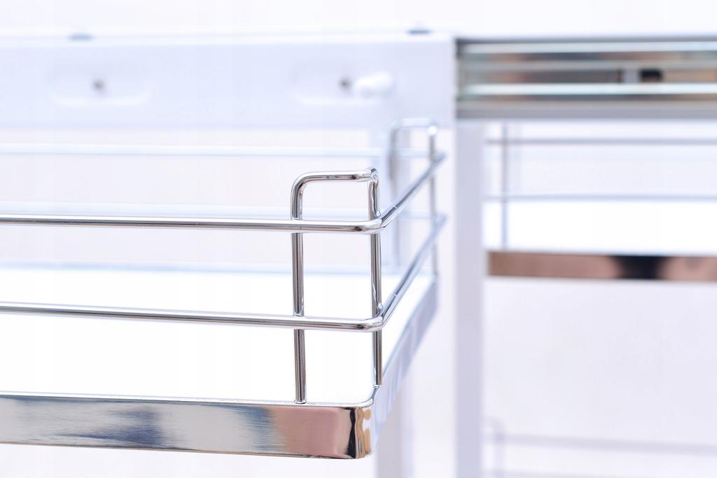 Magic Corner Double-Sided Full Bottom White Drawer