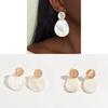 Shell Drop Earrings With Geometric Design For Women Summer Fashion Jewelry