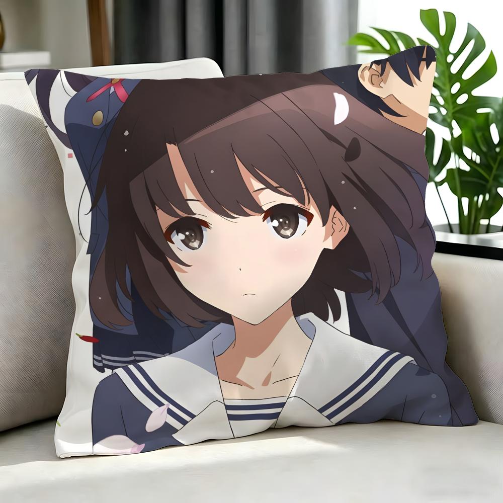 anime Saekano Cushion Cover Cushion Cover Set Pcs x x x Pillowcase Decorative Sofa Home Decor
