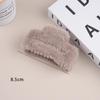 Large Milk Coffee Plush Claw Clip: Fluffy Autumn/Winter Hairpin for Women