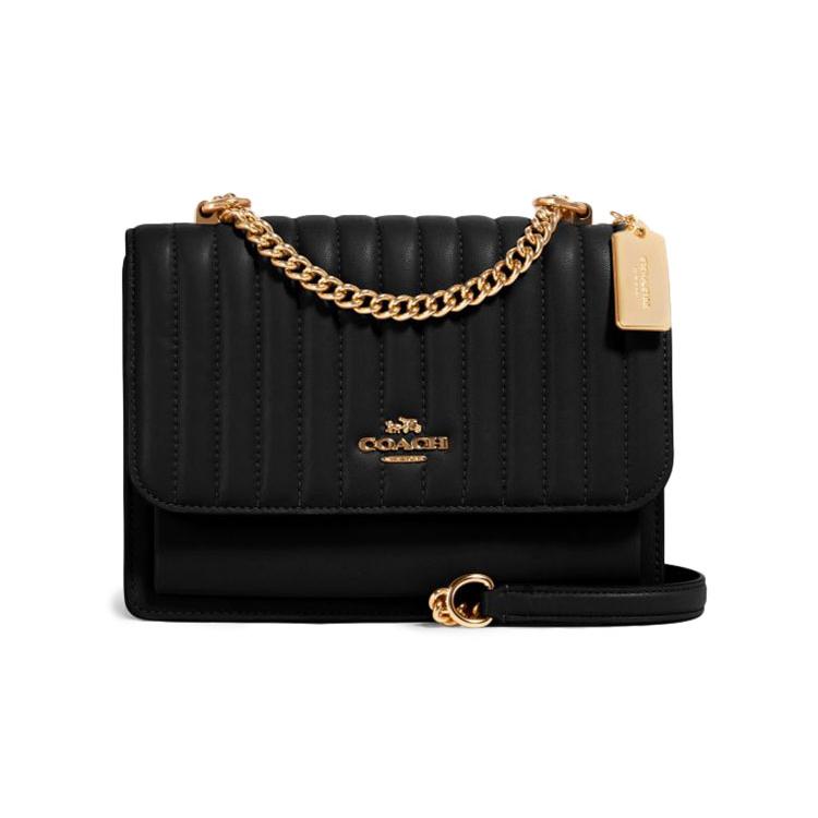 

New COACH Klare Leather Trunk Bag Crossbody Bag Shoulder Bag Women s Black 2561-IMBLK 21.6*7.1*16.0CM