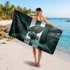 Philadelphia Eagles Customized Name Text Beach Towel, Soft Absorbent Towel Beach Pool Travel Personal Gift