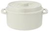 Skater Cocotte Style Microwave Pot with Colander Dishwasher Safe 1600ml 18cm Powder Color White Made In Japan MWCP2-A