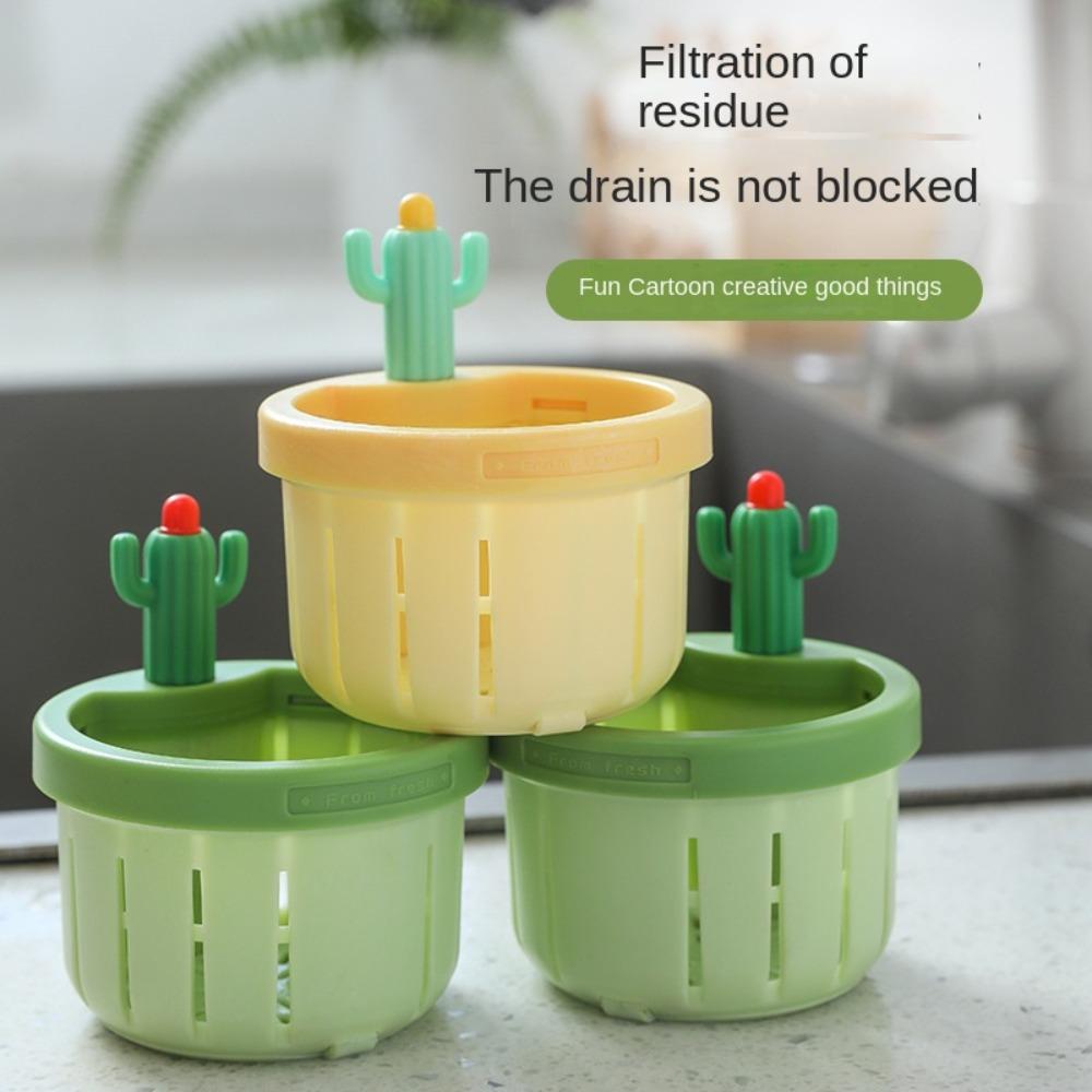 Fine Mesh Cactus Filter PP Sink Strainer Cute Sink Drain Strainer  Food Scraps