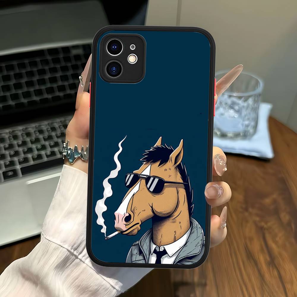 Classic B-bojack H-horseman Phone Case For IPhone 14 11 12 13 Mini Pro Max 8 7 Plus X XR XS MAX Translucent Matte Cover