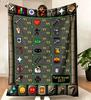 Old School Runescape OSRS Maxed 99 All Skills Total Level Fleece Blanket Soft Warm Game Throw Blanket Sofa Bed Home Decor Gift