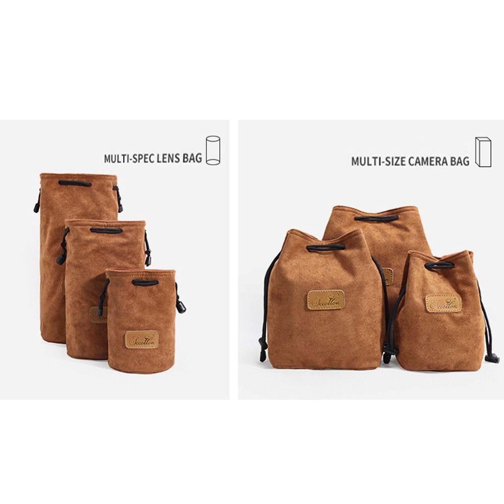 Portable Camera Storage Bag Dustproof Photography Protective Bag Vintage Lens Pouch  Outdoor