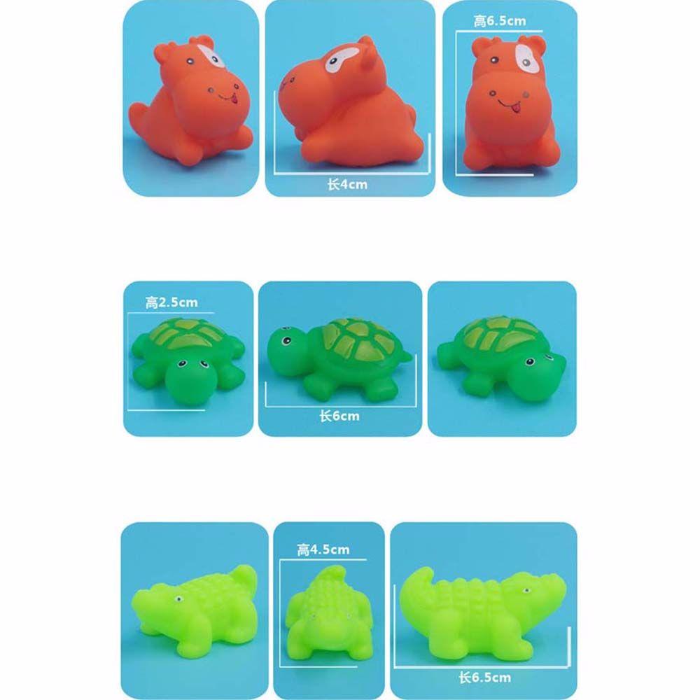 Cute Animals Float Baby Gift With Mesh Bag Classic Toys Swimming Water Toy Bath Toy Soft Rubber