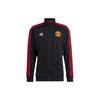 Manchester United Retro Sports Stripes Stand Collar Jackets Men's Black (Unisex) Jackets IA8533